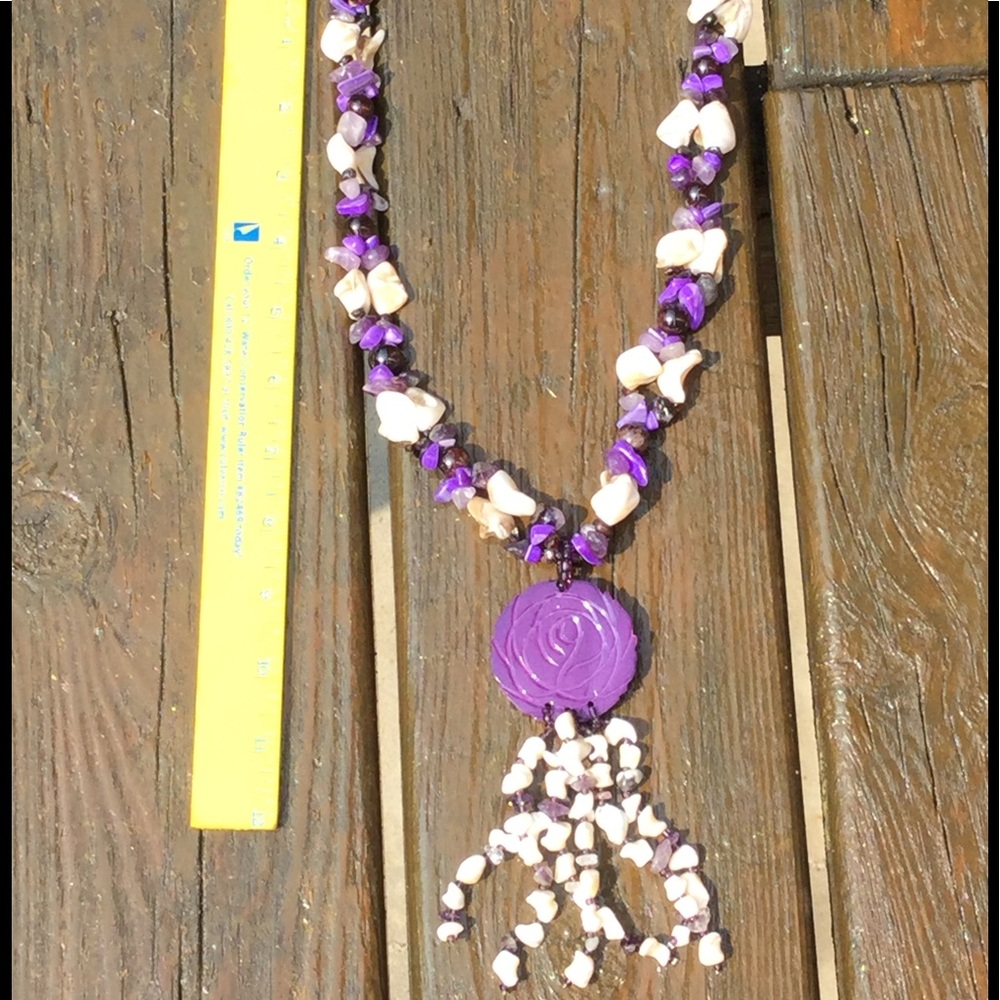 AMETHYST  Harmony Vibes NECKLACE Bohemian NWOT